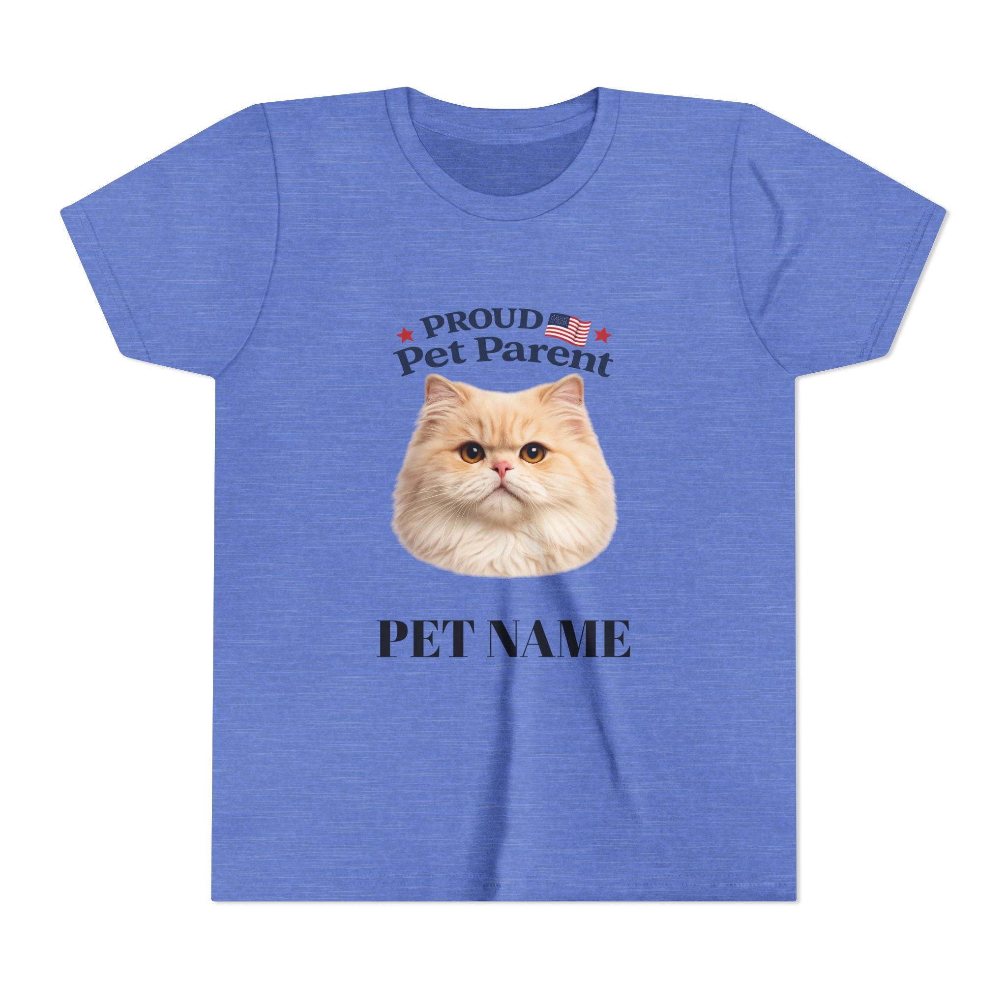 Youth Pet Parent T‑Shirt — "Proud Pet Parent" Custom Name Cat Tee