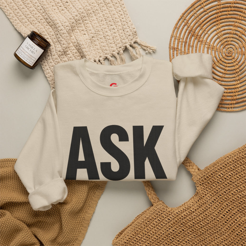Ask Yourself Sweatshirt — Inspirational Christian Crewneck (Is God Saying Yes or No?)