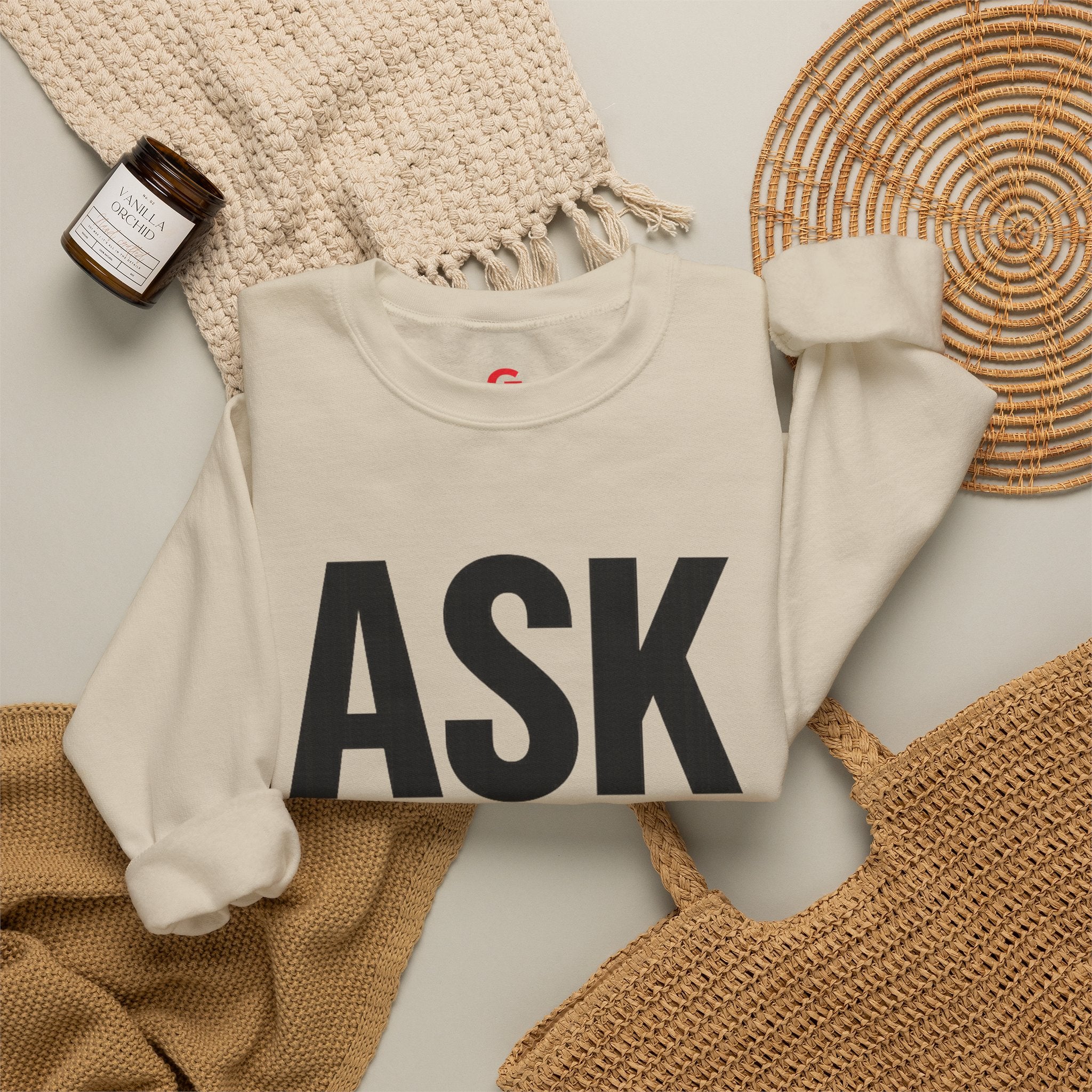 Ask Yourself Sweatshirt — Inspirational Christian Crewneck (Is God Saying Yes or No?)