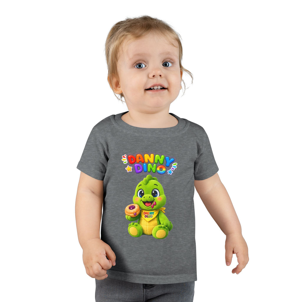 Danny Dino Toddler T-Shirt — Cute Green Dinosaur Graphic Tee for Kids