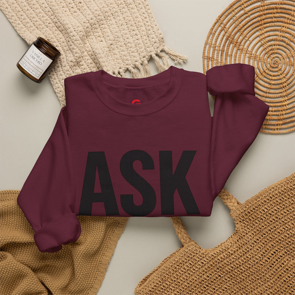Ask Yourself Sweatshirt — Inspirational Christian Crewneck (Is God Saying Yes or No?)