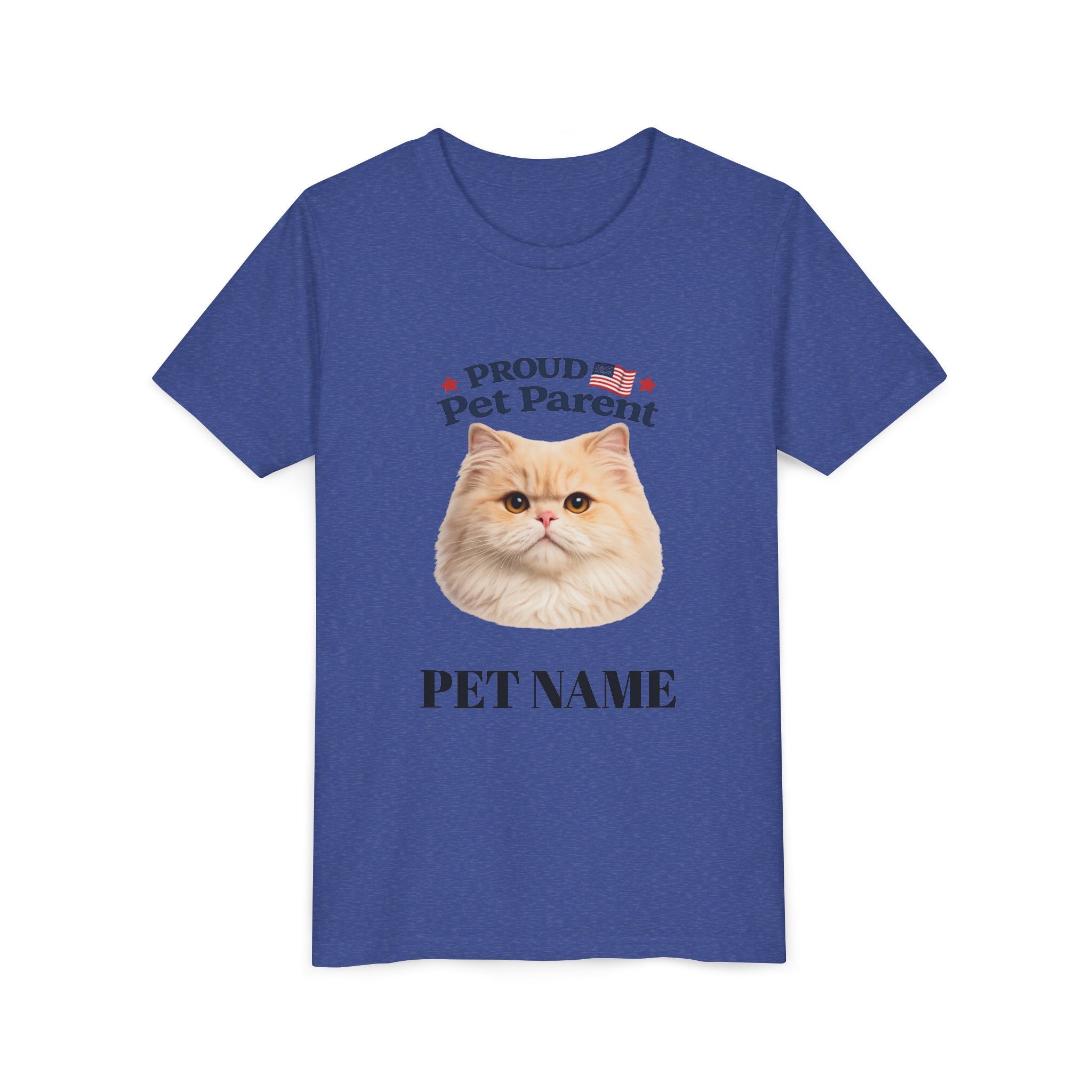 Youth Pet Parent T‑Shirt — "Proud Pet Parent" Custom Name Cat Tee