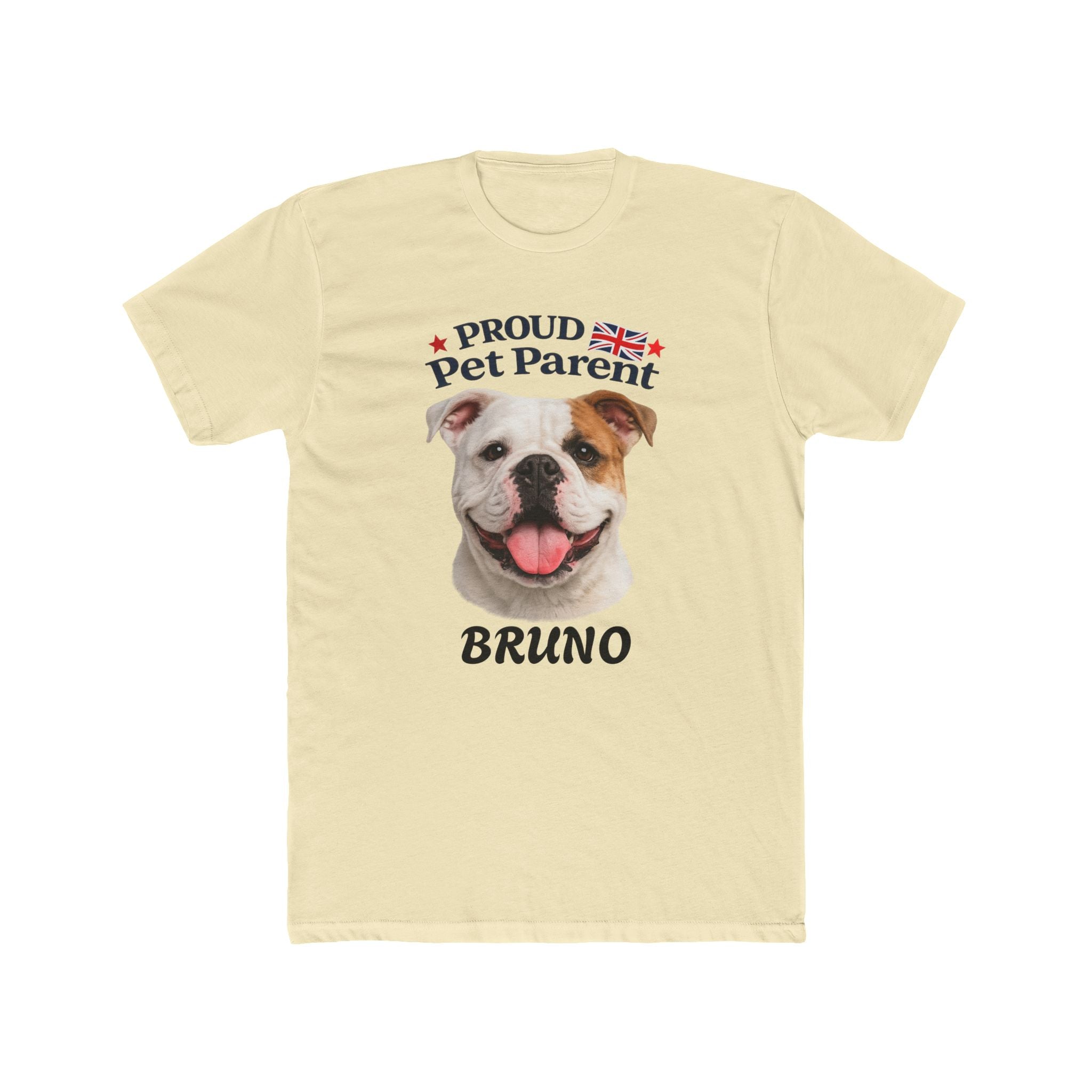 Pet Parent T-Shirt — "Proud Pet Parent" Personalized Dog Tee (Bruno)