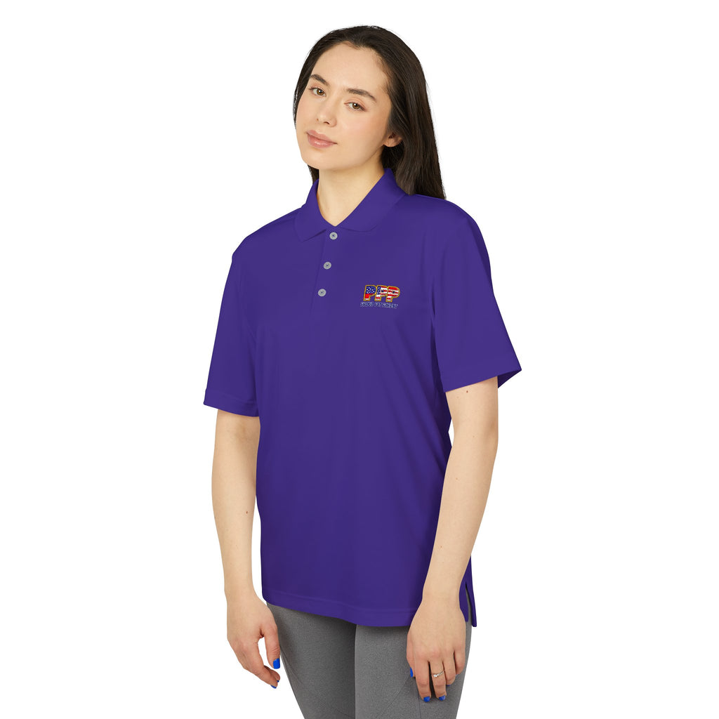Performance Polo — Small 'RFP' Retro Flag Logo Chest