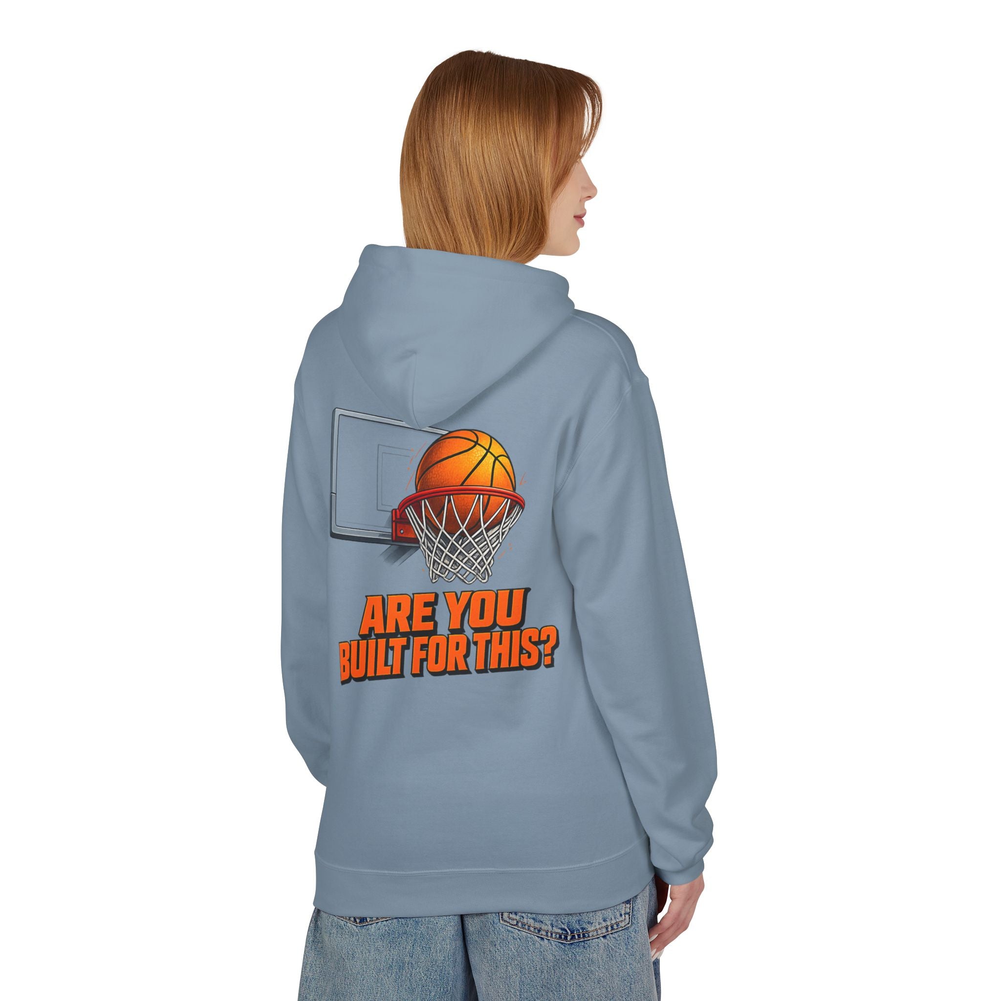 Basketball Hoodie – "Ask Yourself: Are You Built For This?" Motivational Sports Pullover