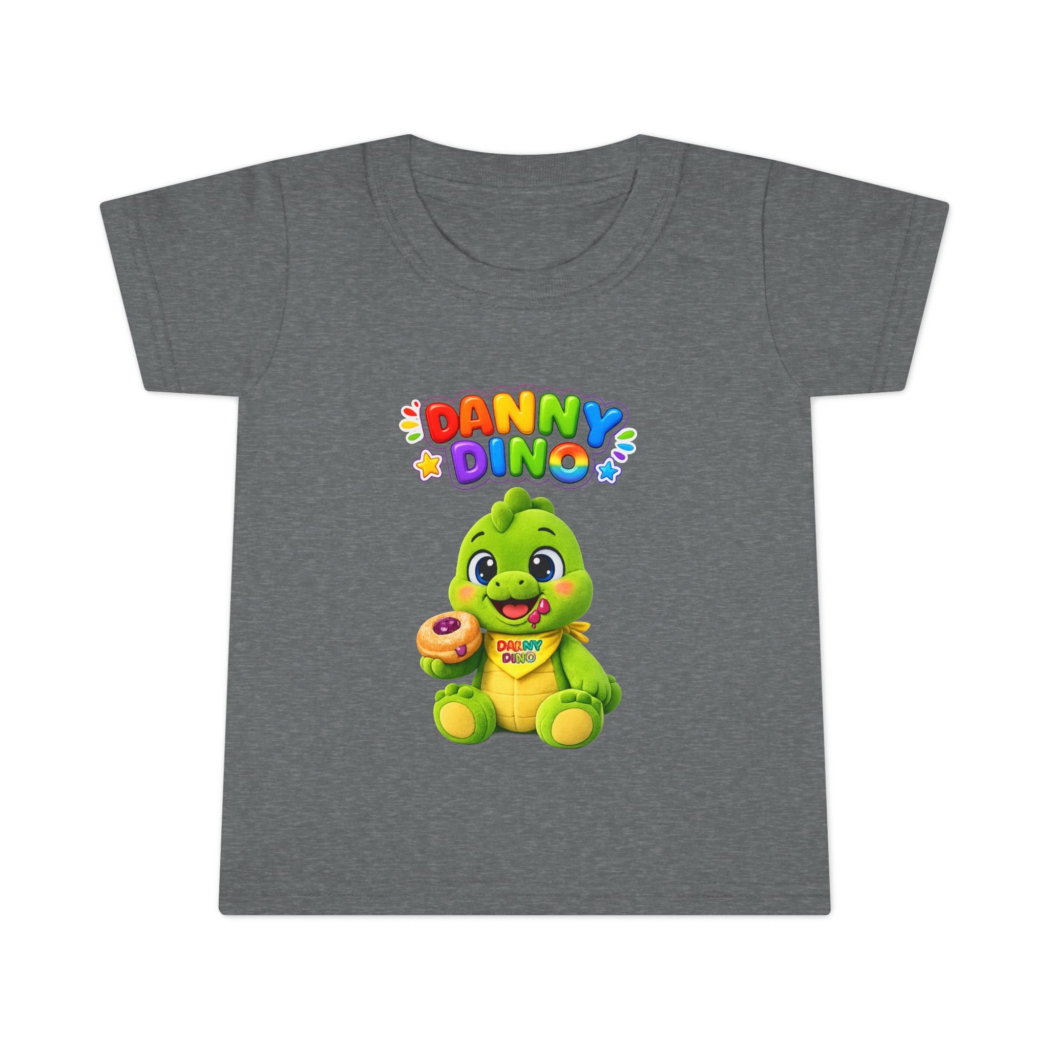 Danny Dino Toddler T-Shirt — Cute Green Dinosaur Graphic Tee for Kids