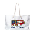 Proud Pet Parent Weekender Bag — American Flag PPP Tote for Pet Lovers