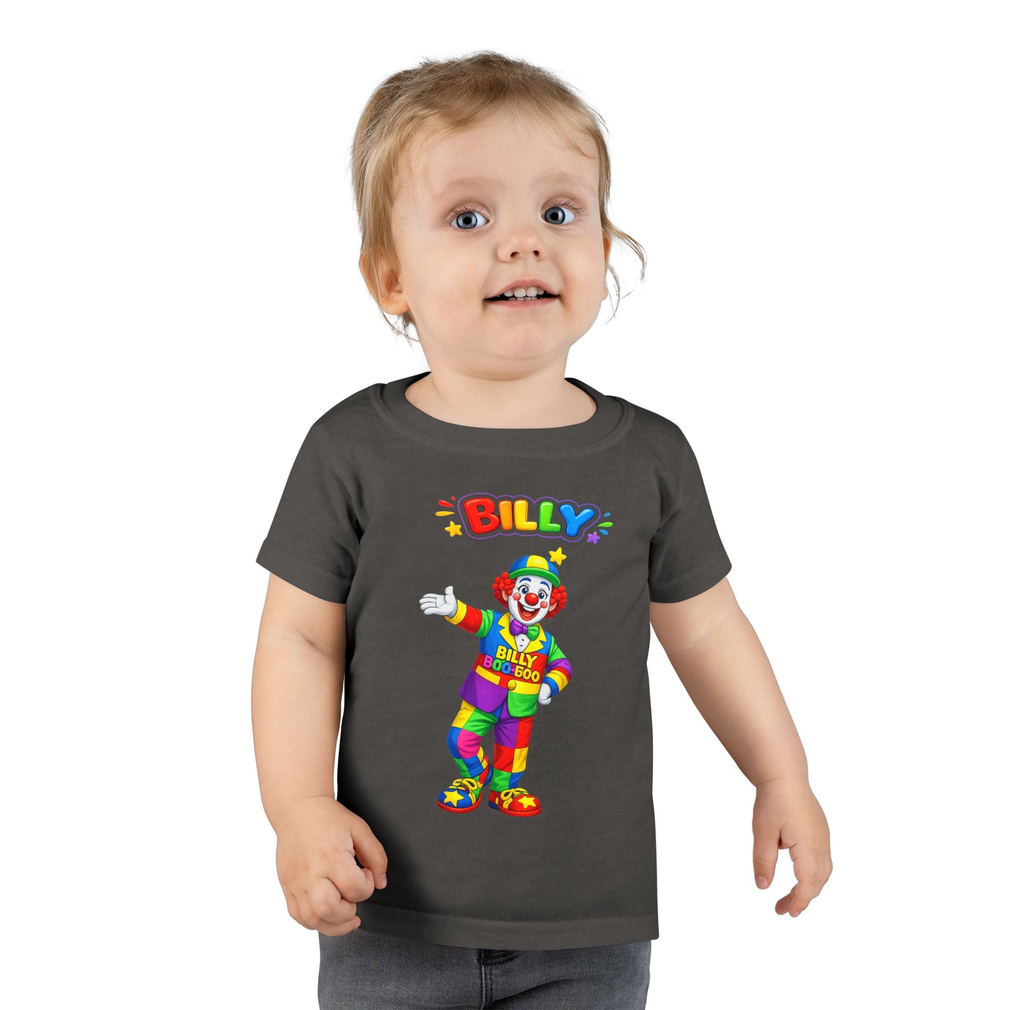 Toddler T-Shirt — Colorful Billy the Clown Kids Tee (Birthday, Playtime)