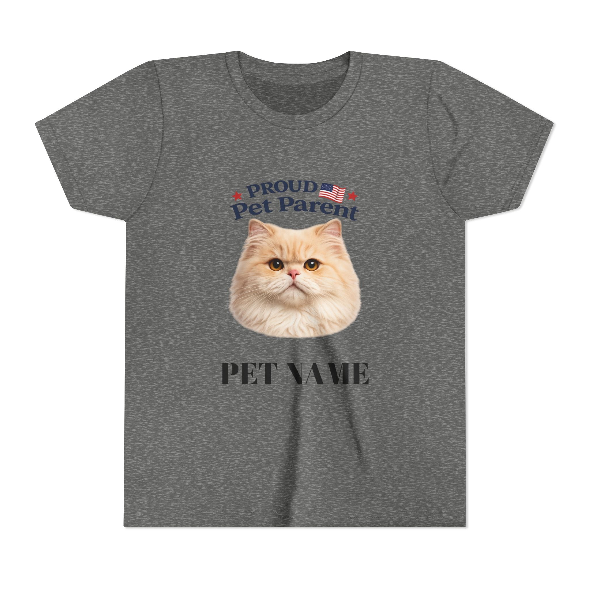 Youth Pet Parent T‑Shirt — "Proud Pet Parent" Custom Name Cat Tee