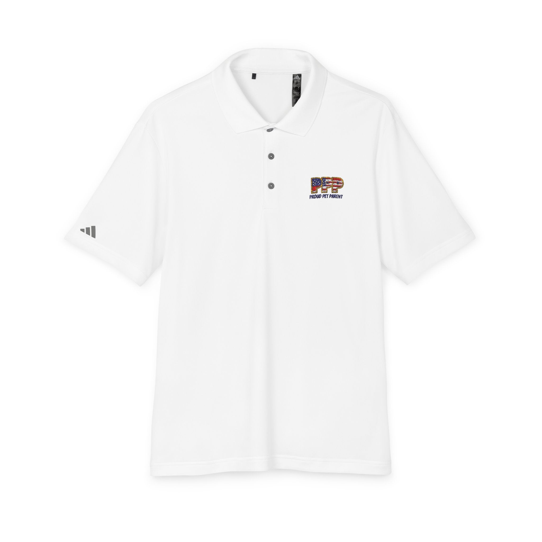 Performance Polo — Small 'RFP' Retro Flag Logo Chest