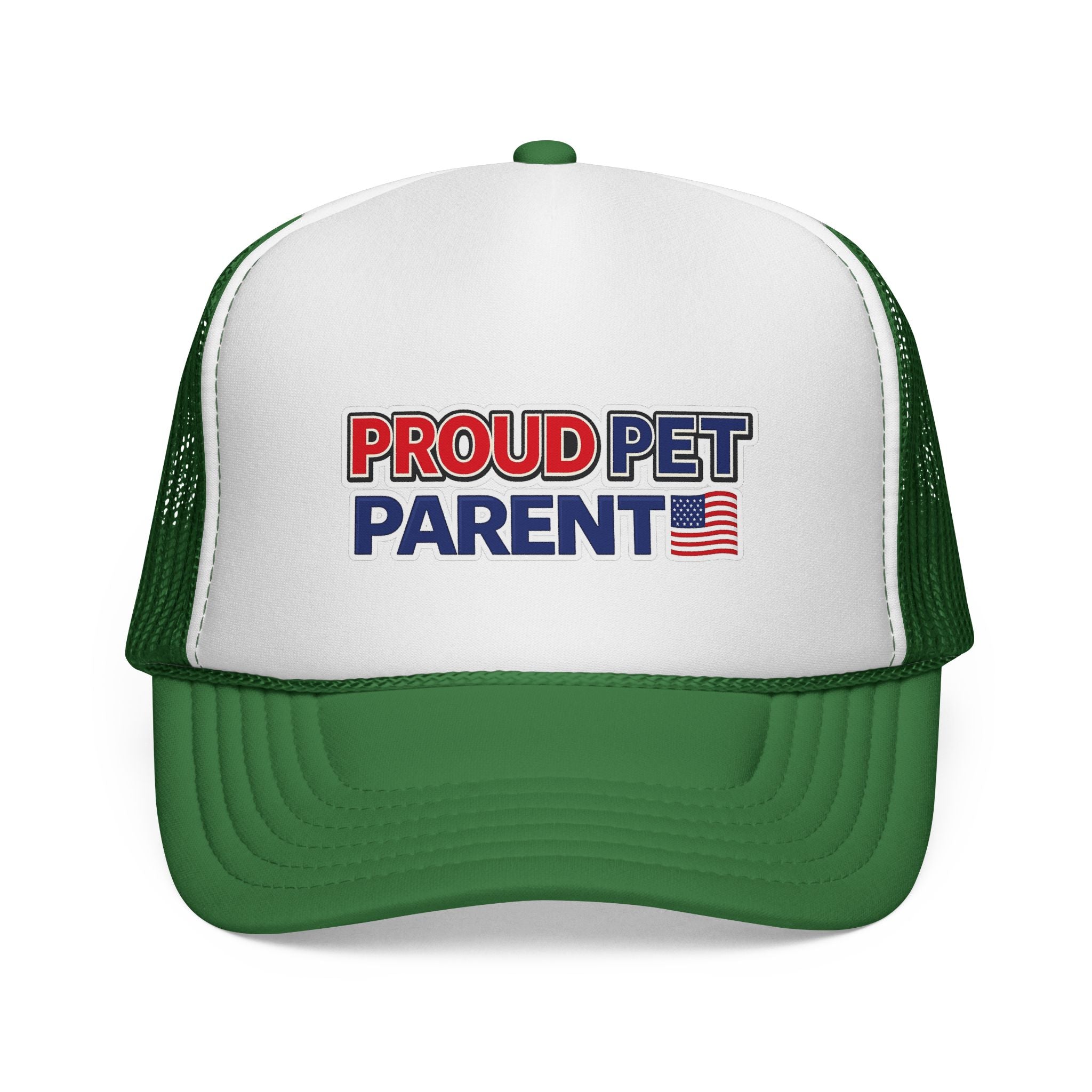 Proud Pet Parent Trucker Hat — Patriotic Red, White & Blue Mesh Cap