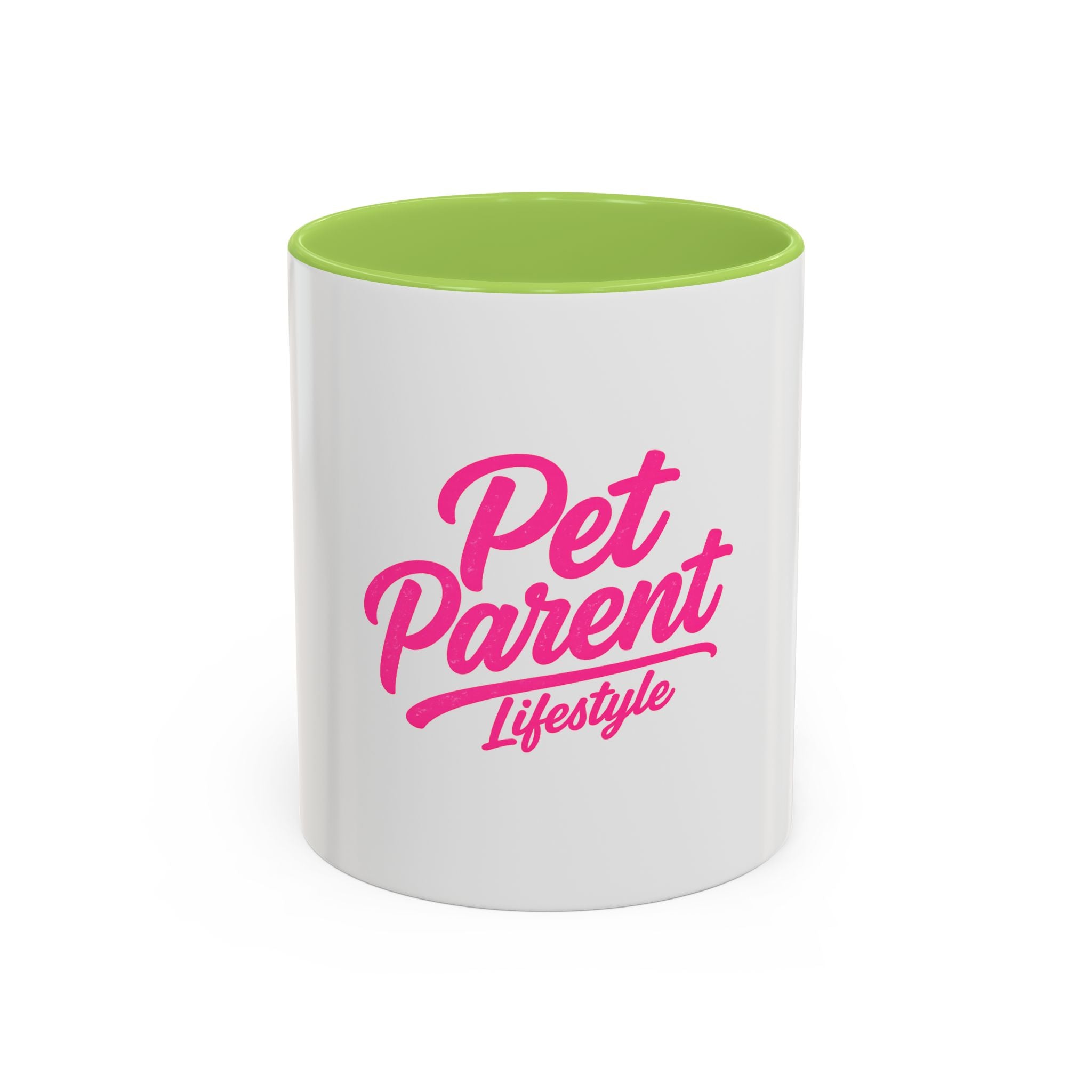 Pet Parent Lifestyle Coffee Mug — Pink Script Accent Mug for Dog & Cat Lovers