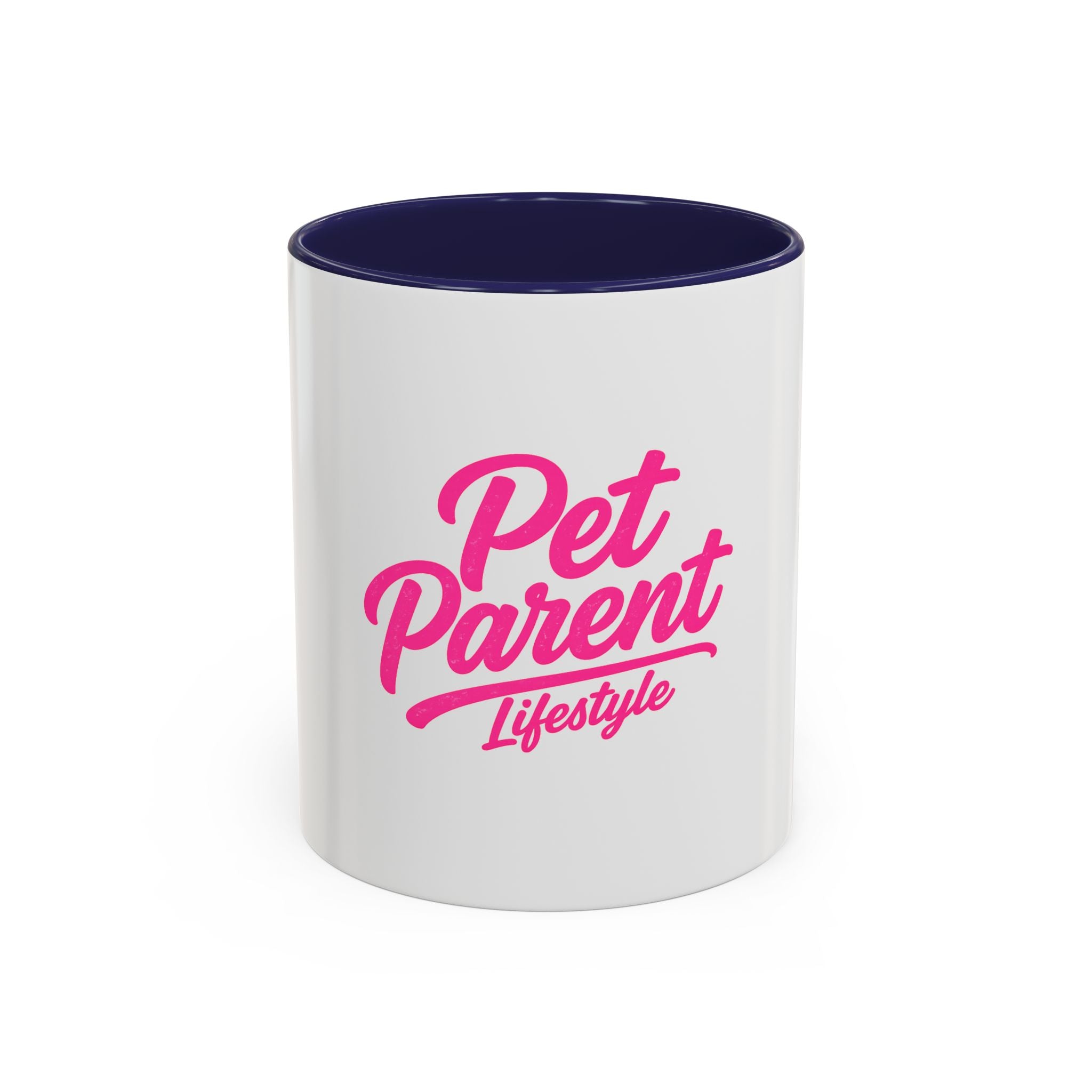Pet Parent Lifestyle Coffee Mug — Pink Script Accent Mug for Dog & Cat Lovers