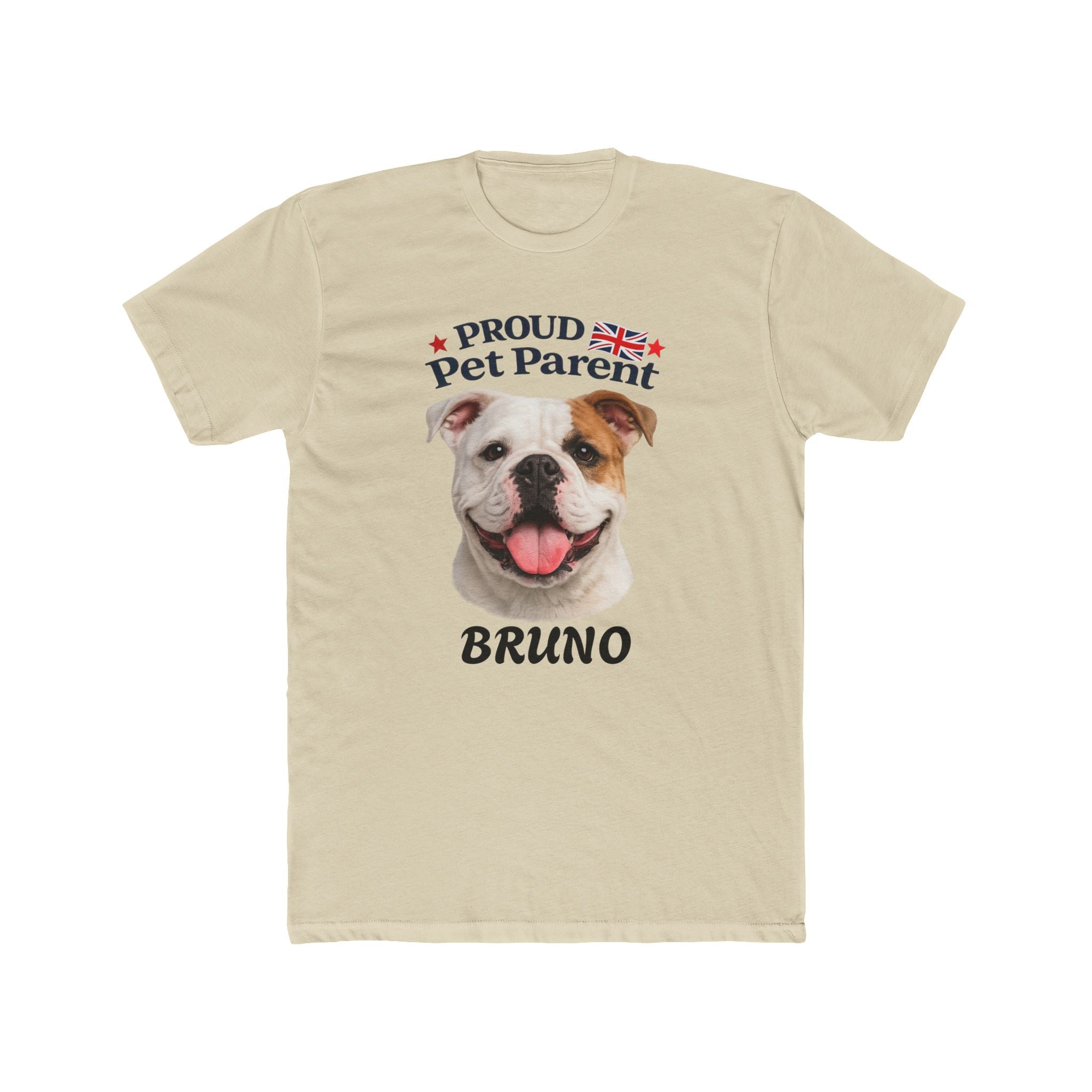 Pet Parent T-Shirt — "Proud Pet Parent" Personalized Dog Tee (Bruno)