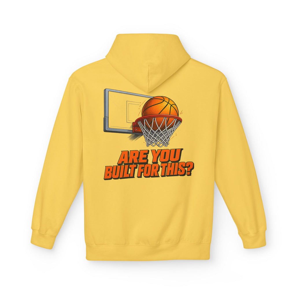Basketball Hoodie – "Ask Yourself: Are You Built For This?" Motivational Sports Pullover