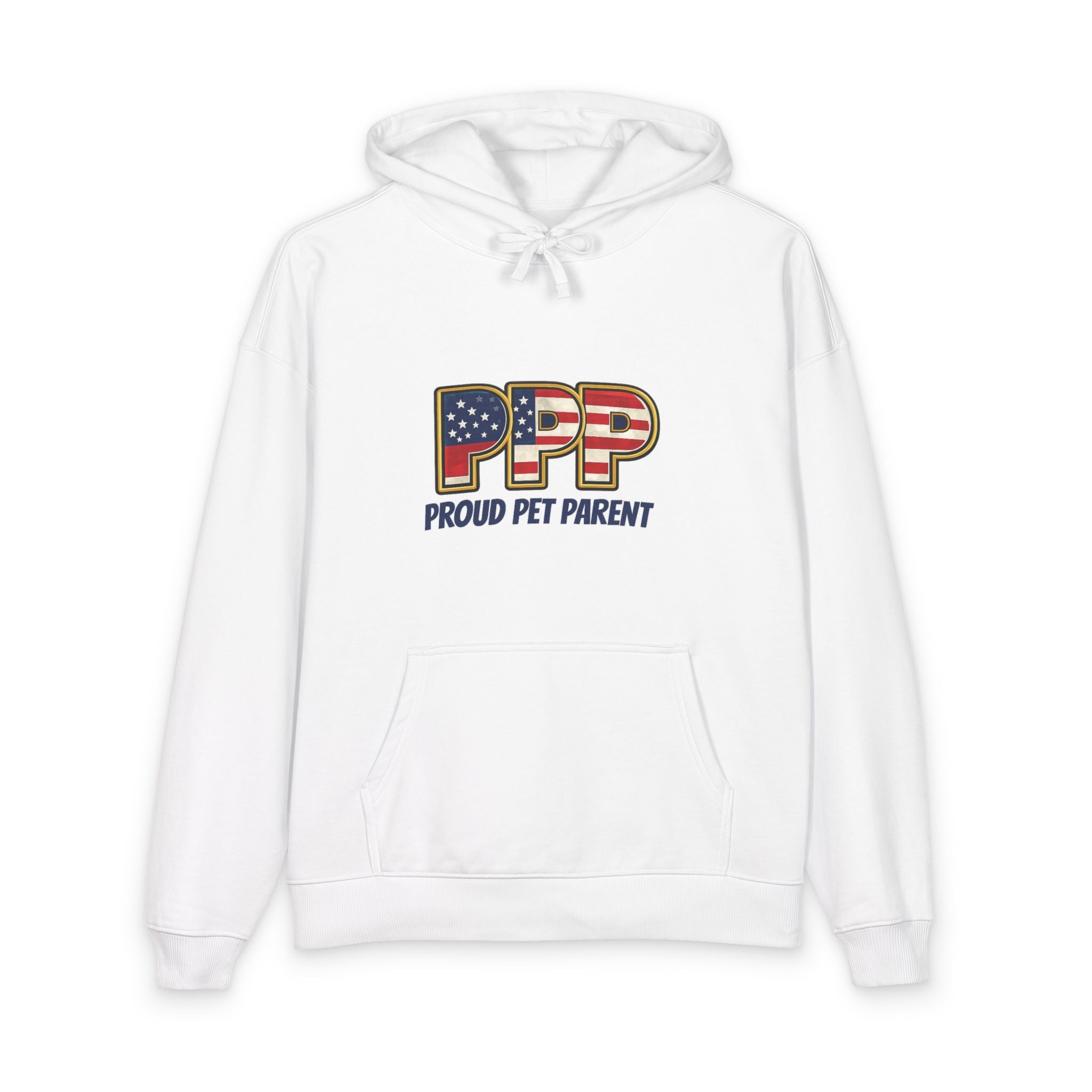 Proud Pet Parent Hoodie — Patriotic PFP American Flag Design