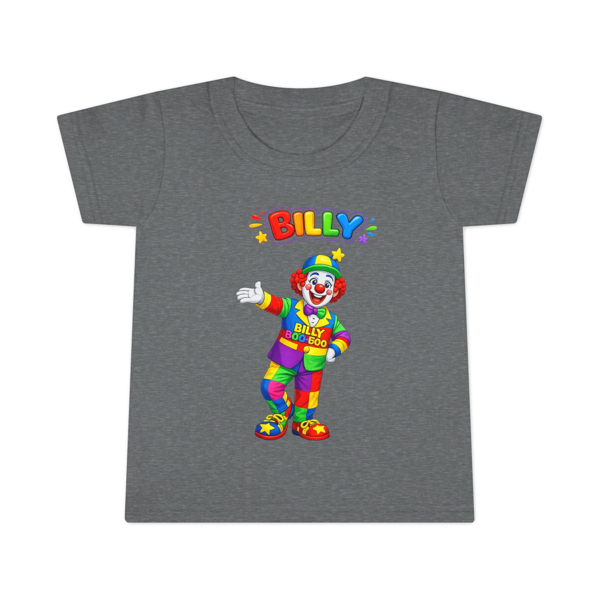 Toddler T-Shirt — Colorful Billy the Clown Kids Tee (Birthday, Playtime)