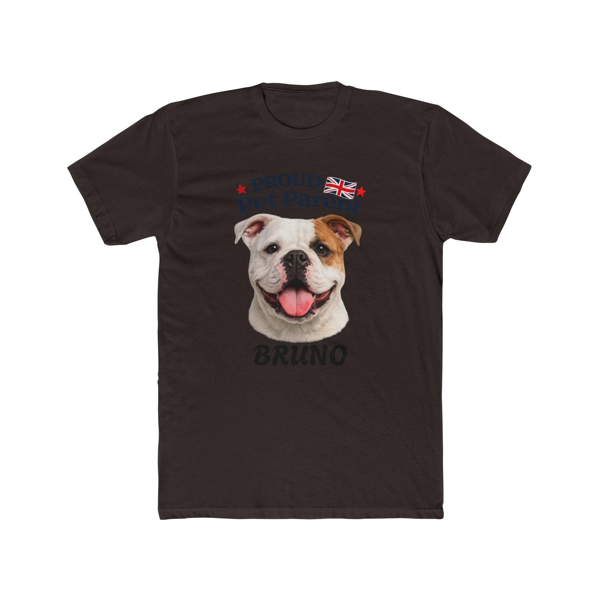 Pet Parent T-Shirt — "Proud Pet Parent" Personalized Dog Tee (Bruno)
