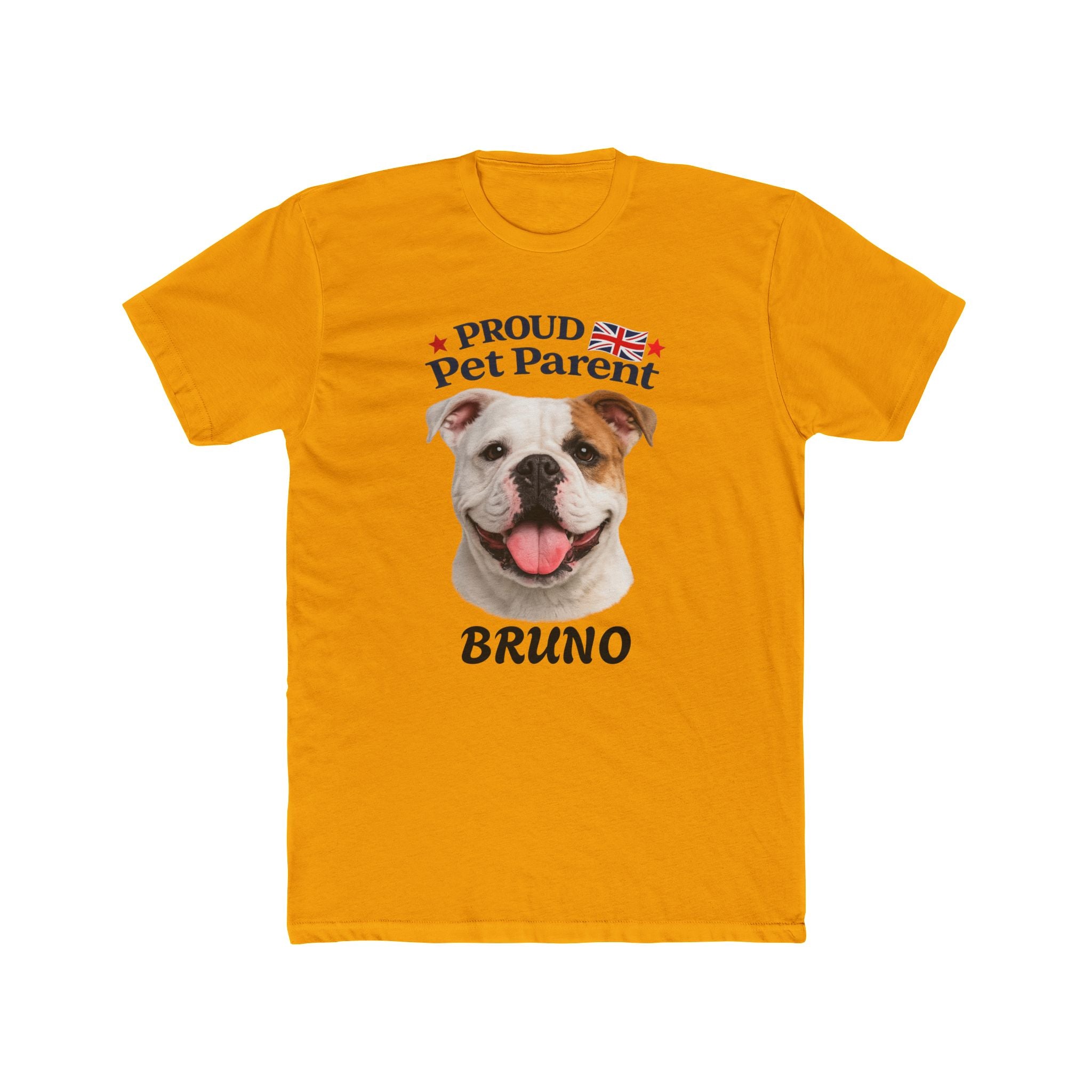 Pet Parent T-Shirt — "Proud Pet Parent" Personalized Dog Tee (Bruno)
