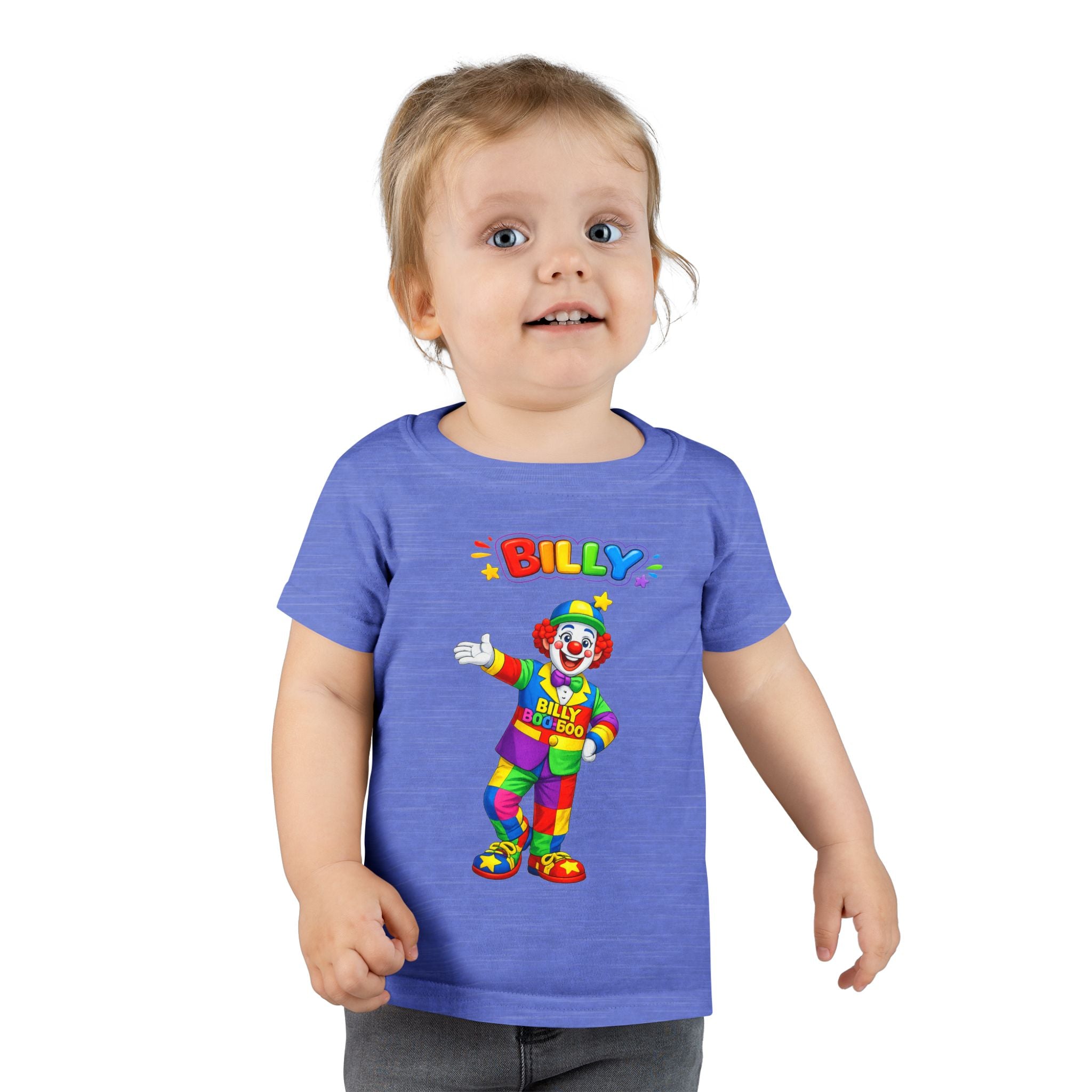 Toddler T-Shirt — Colorful Billy the Clown Kids Tee (Birthday, Playtime)