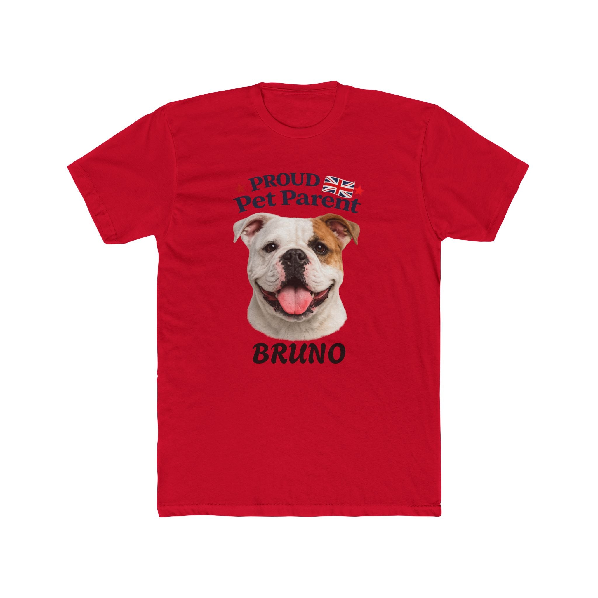 Pet Parent T-Shirt — "Proud Pet Parent" Personalized Dog Tee (Bruno)