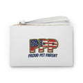 Proud Pet Parent Clutch Bag — 'PPP' American Flag Pet Lover Wristlet