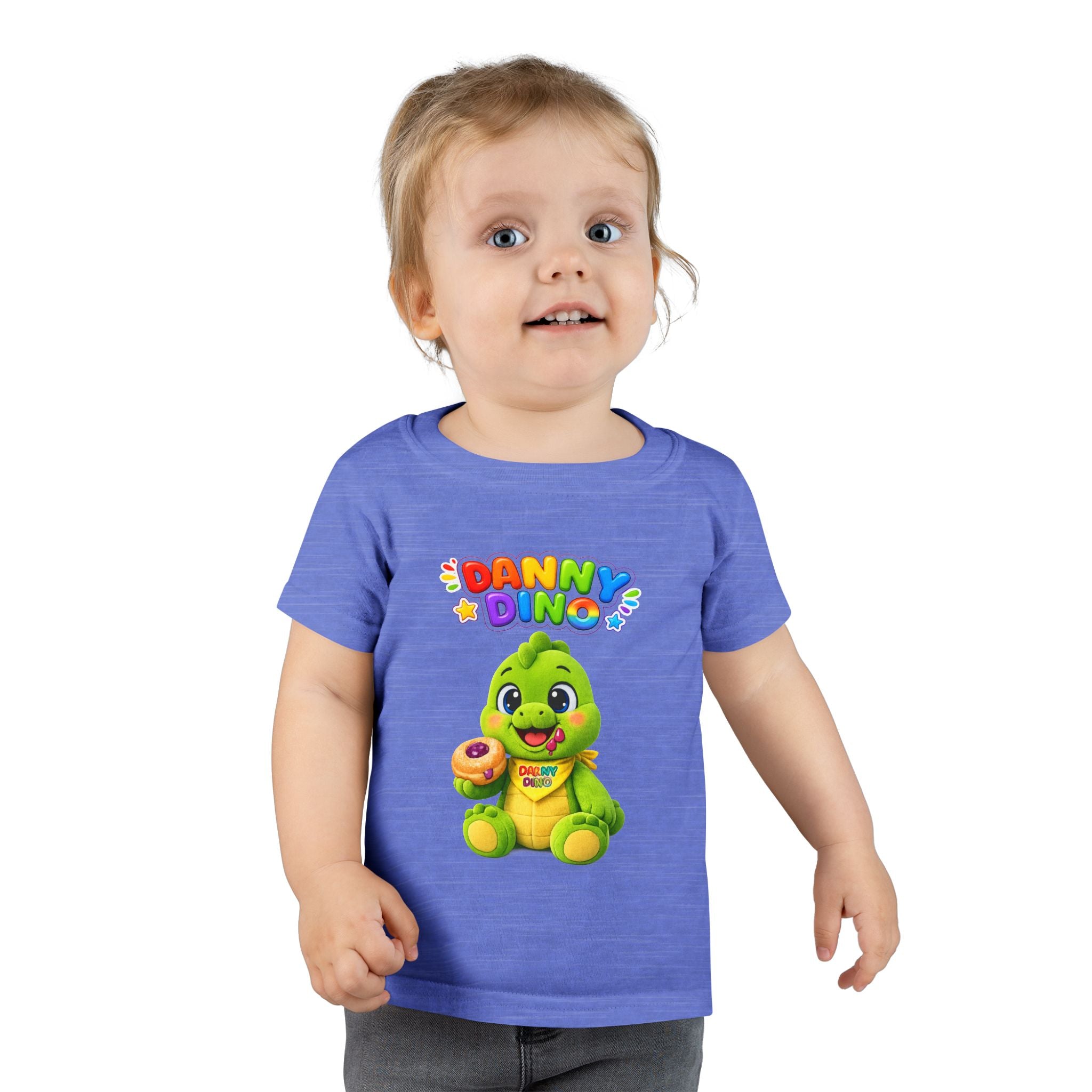 Danny Dino Toddler T-Shirt — Cute Green Dinosaur Graphic Tee for Kids