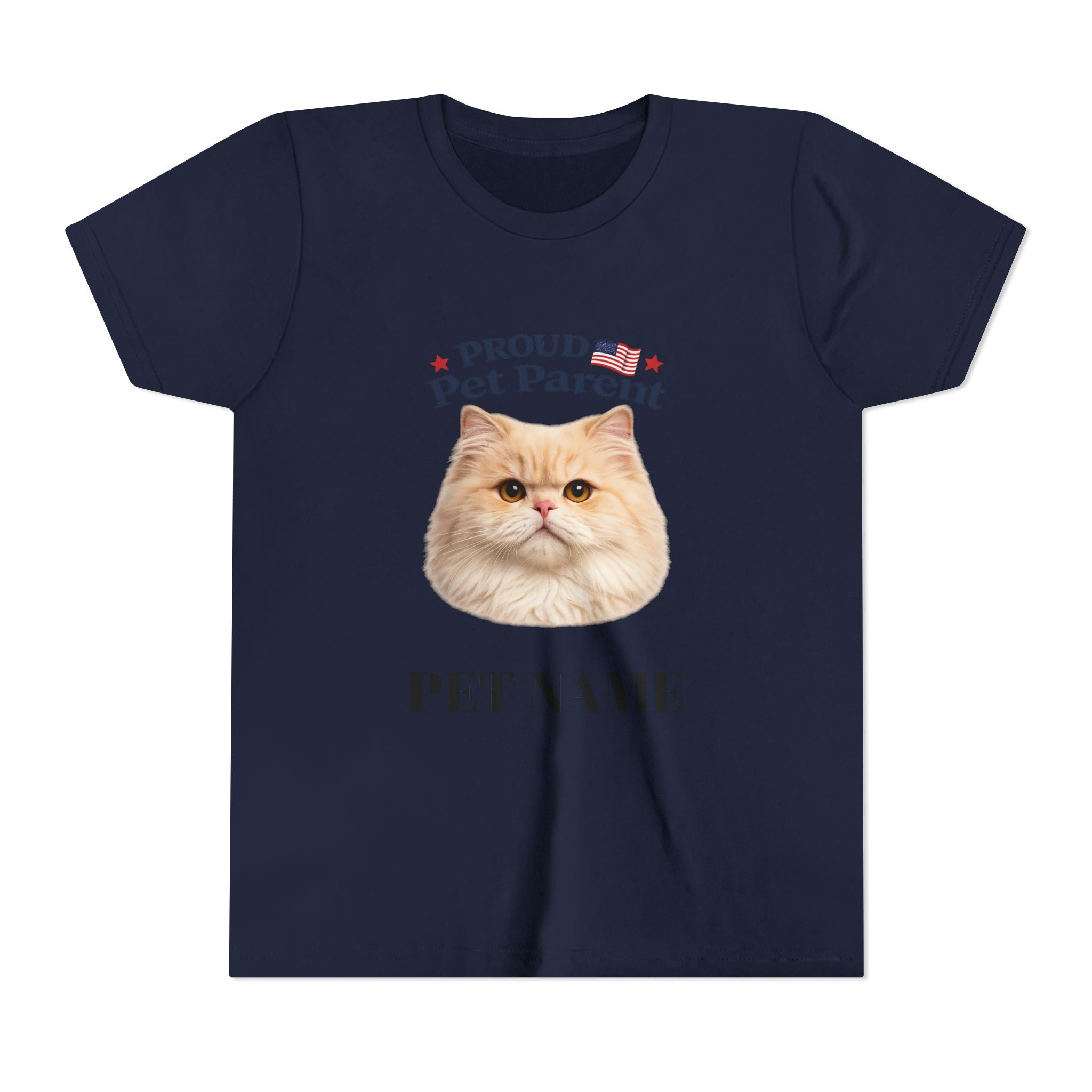 Youth Pet Parent T‑Shirt — "Proud Pet Parent" Custom Name Cat Tee