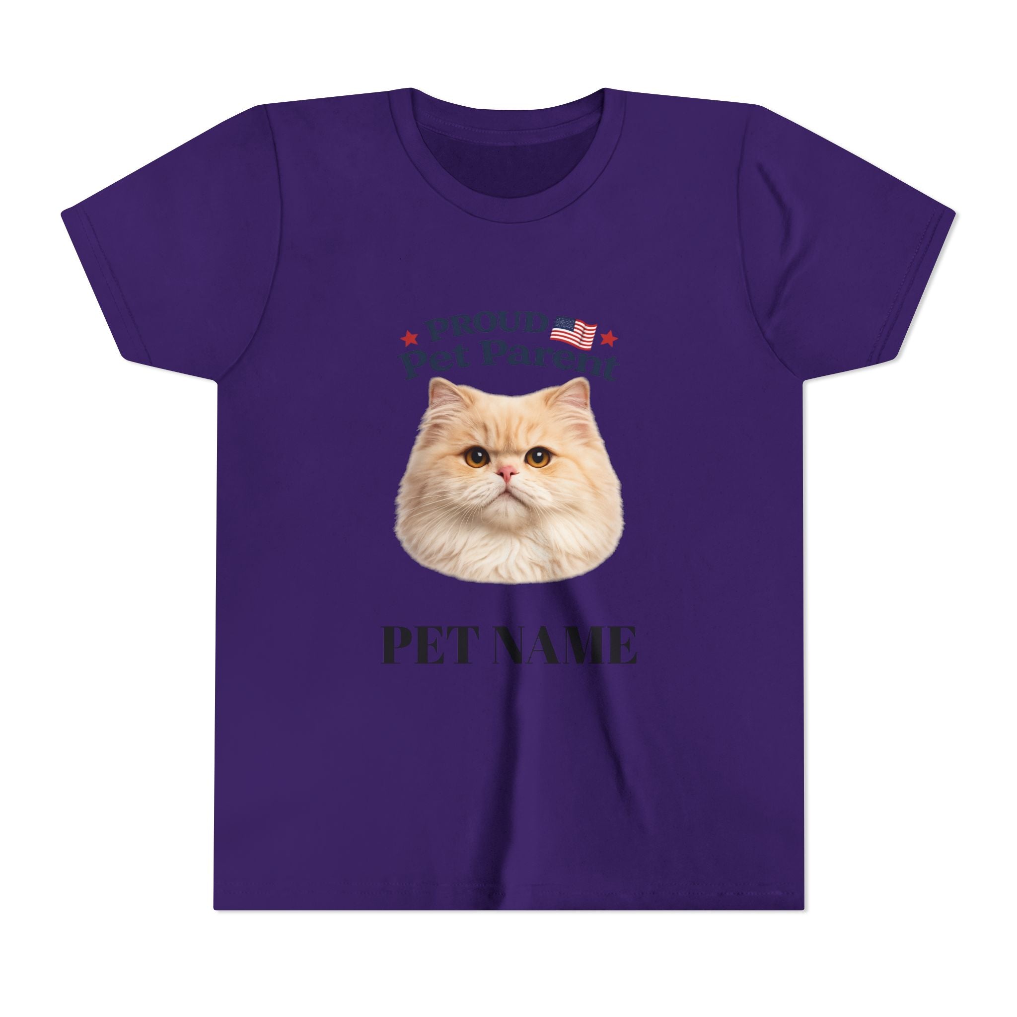 Youth Pet Parent T‑Shirt — "Proud Pet Parent" Custom Name Cat Tee