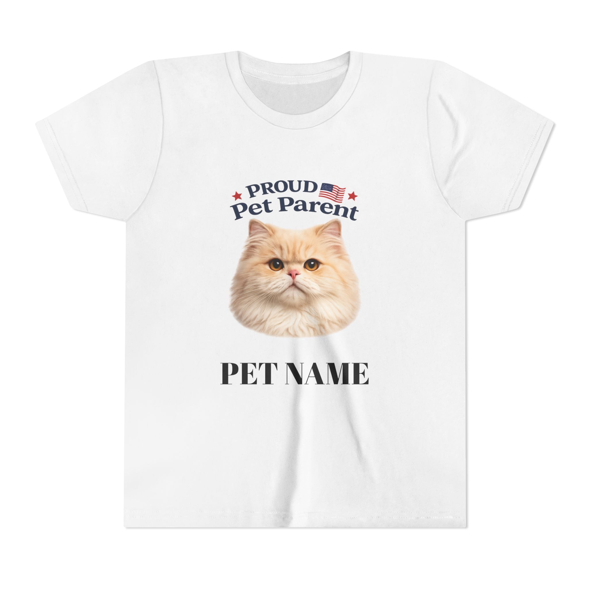 Youth Pet Parent T‑Shirt — "Proud Pet Parent" Custom Name Cat Tee