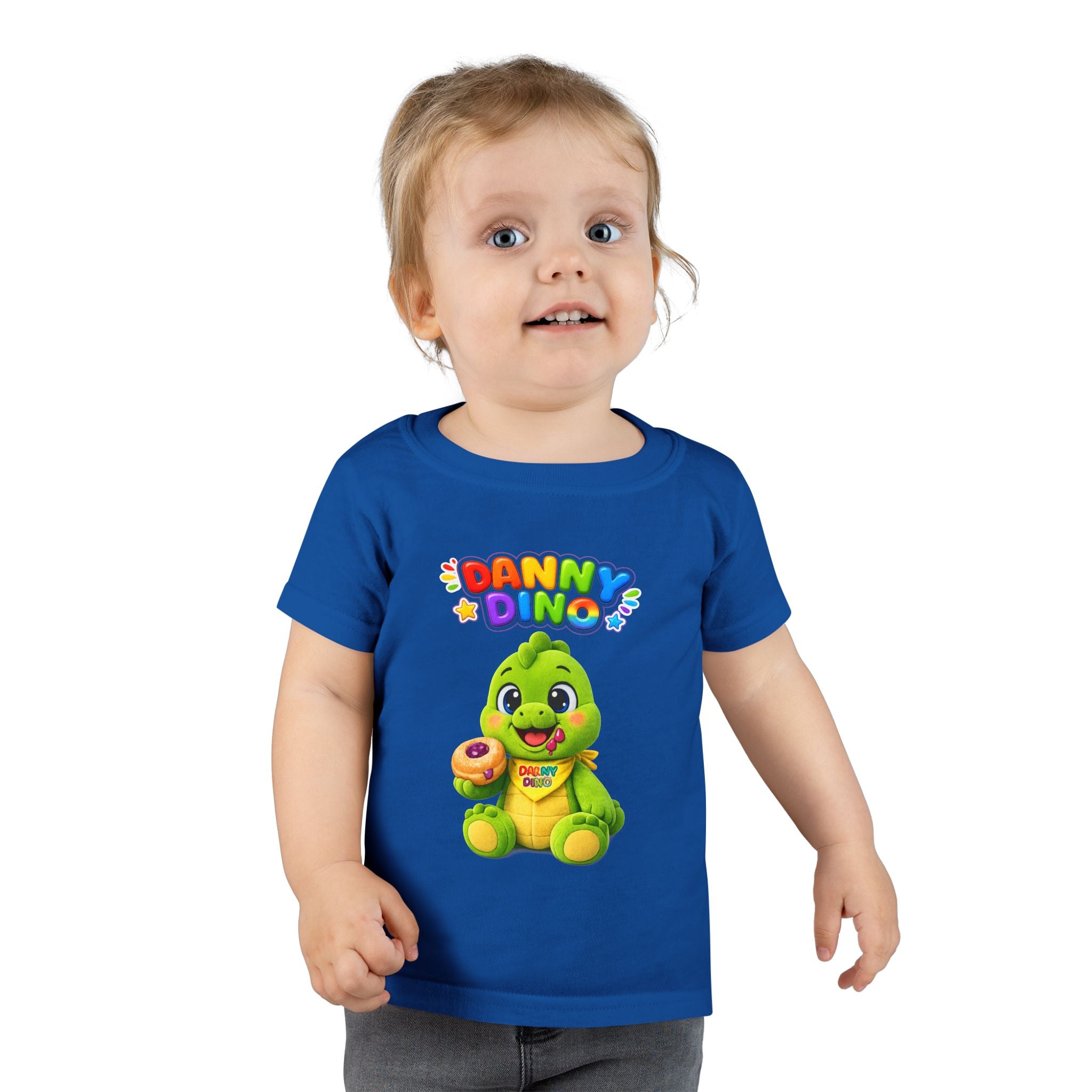 Danny Dino Toddler T-Shirt — Cute Green Dinosaur Graphic Tee for Kids